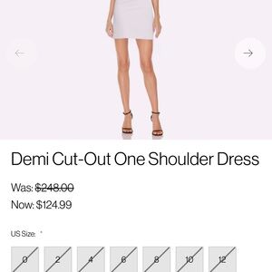 Jewel Badgley Mischka One Shoulder White Dress